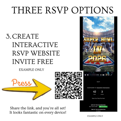 Super Bowl Video Invitation | Super Bowl LV Party Digital Evite | Football Canva Template
