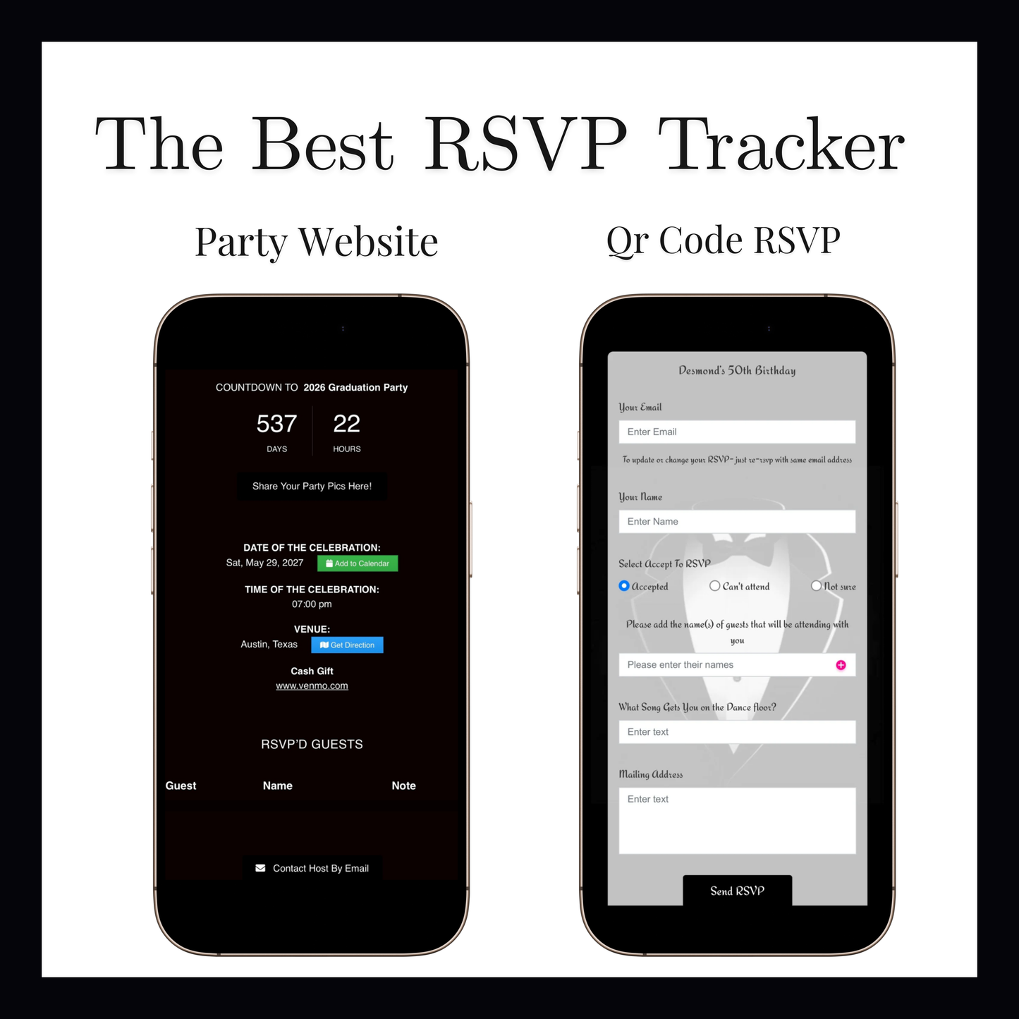 2026 Graduation Party Video Invitation | Digital Gold Graduation Invite | Editable Online RSVP Evite Canva Template