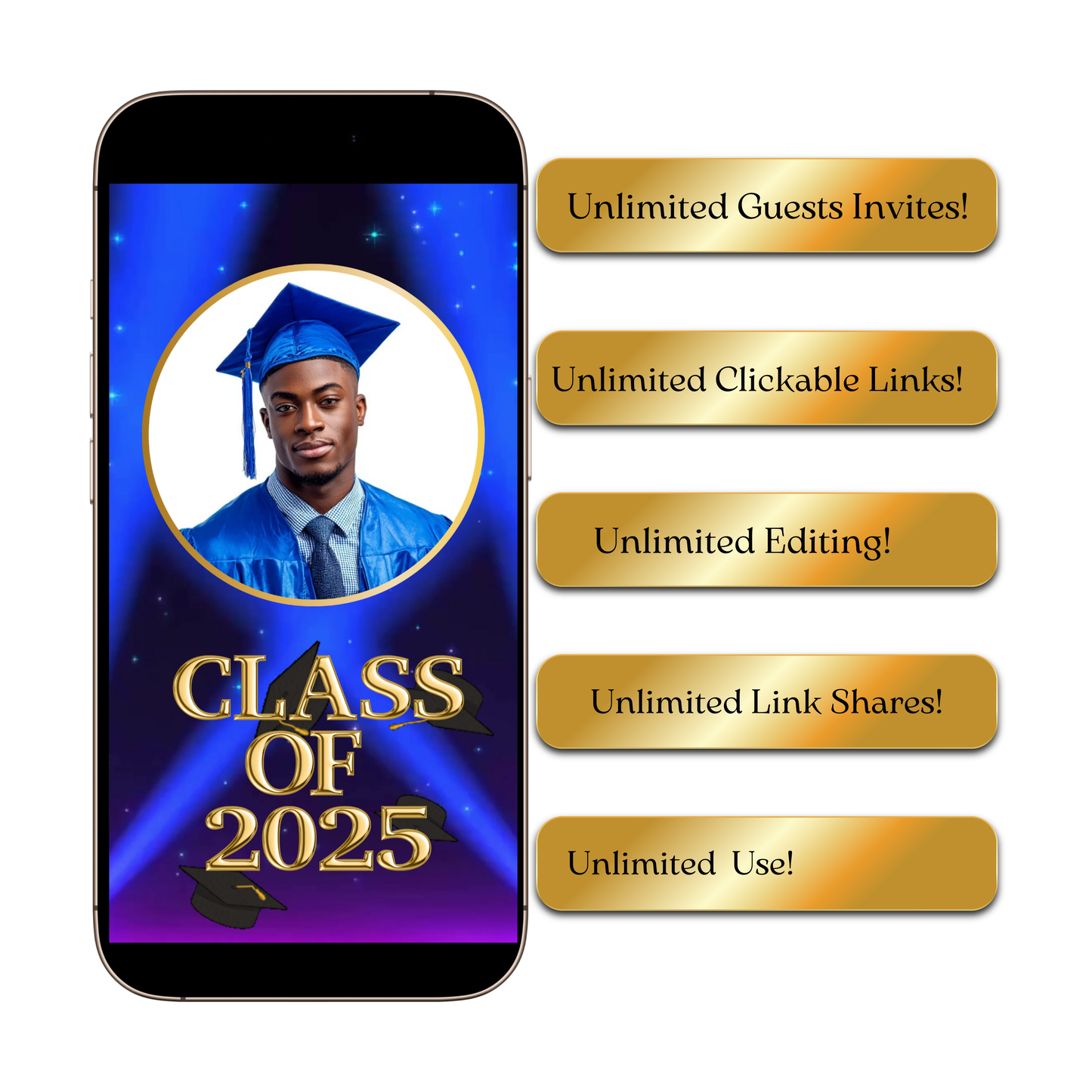 2026 Graduation Video Invitation |Editable Grad Animated Invite | Canva Video Evite Template