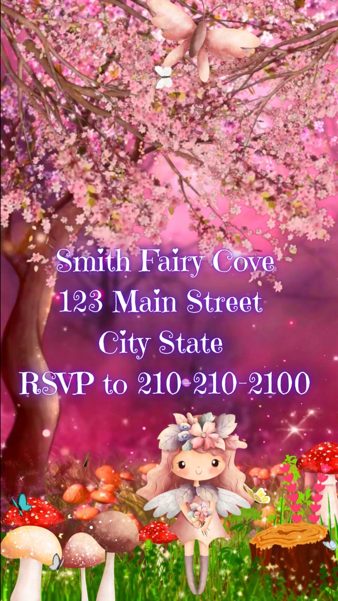 Enchanted Forest Video Invitation, Fairy Garden Invitation