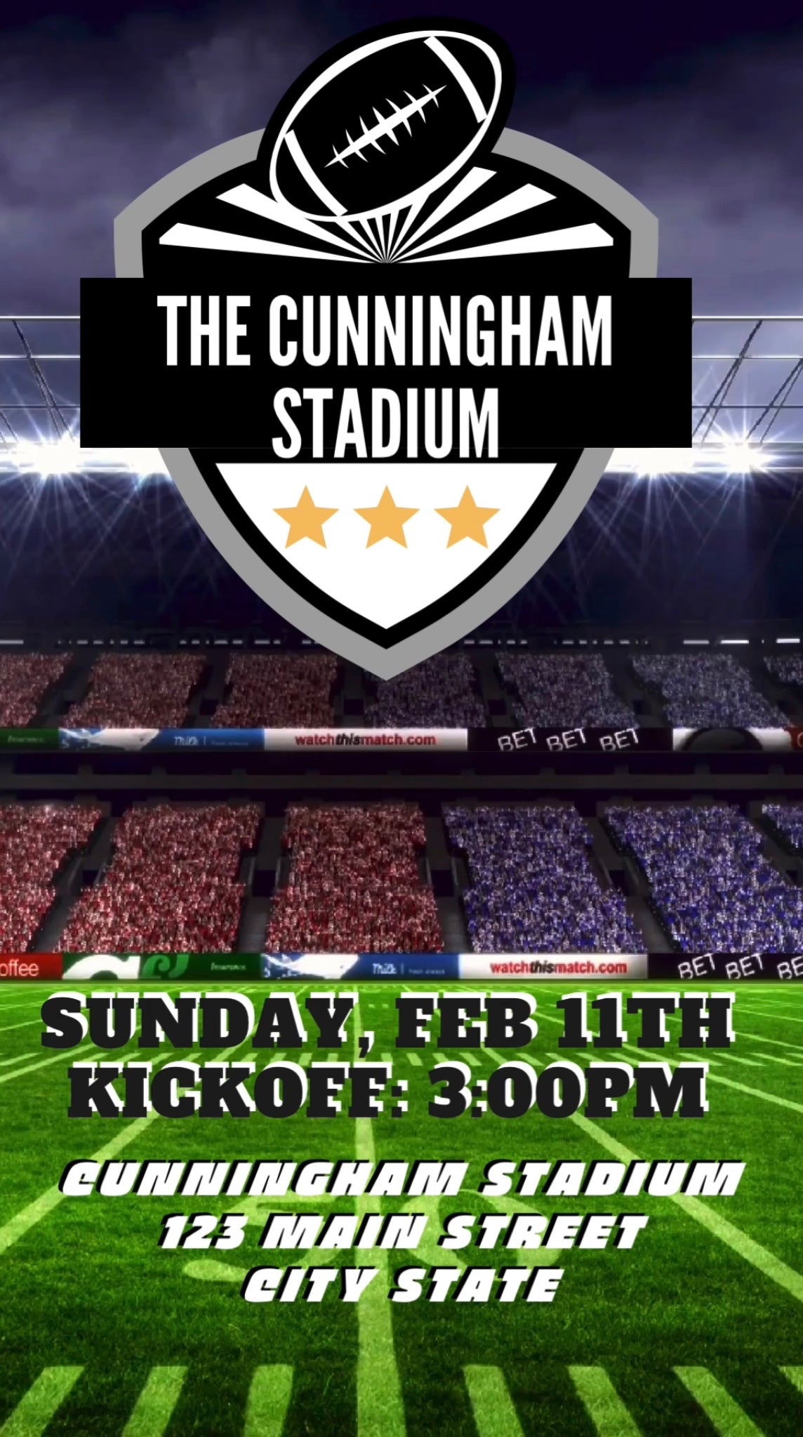 Super Bowl Party Video Invitation, Football Party Invitation