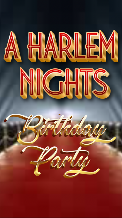 Harlem Nights for Her Video Invitation Template | Editable Canva Video Invite
