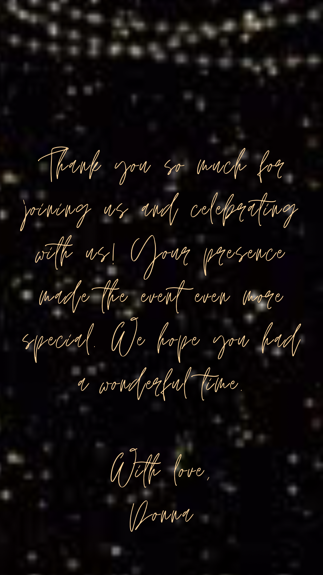 Gold Birthday Dinner Video Invitation | Digital Luxe Birthday Mobile Invite | Editable Animated Gold Glitter