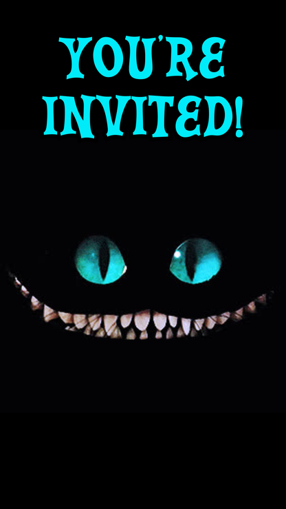 Alice in Wonderland Video Invitation | Mobile Animated Invite | Editable Canva Template