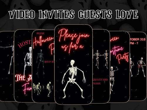 Halloween-Videoeinladung | Animierte digitale Halloween-Einladung | Bearbeitbare Canva-Einladungsvorlage