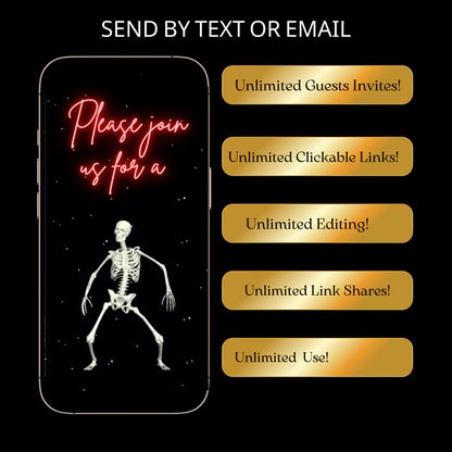 Halloween Skeleton Video Invitation