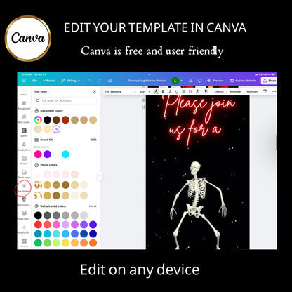 Halloween Skeleton Video Invitation