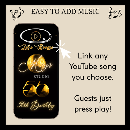 Disco Website Invitation | Soul Train RSVP Evite Website | Canva Website Template