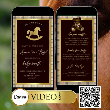 Horse Baby Shower Invitation Template Western Baby Shower Video Invite