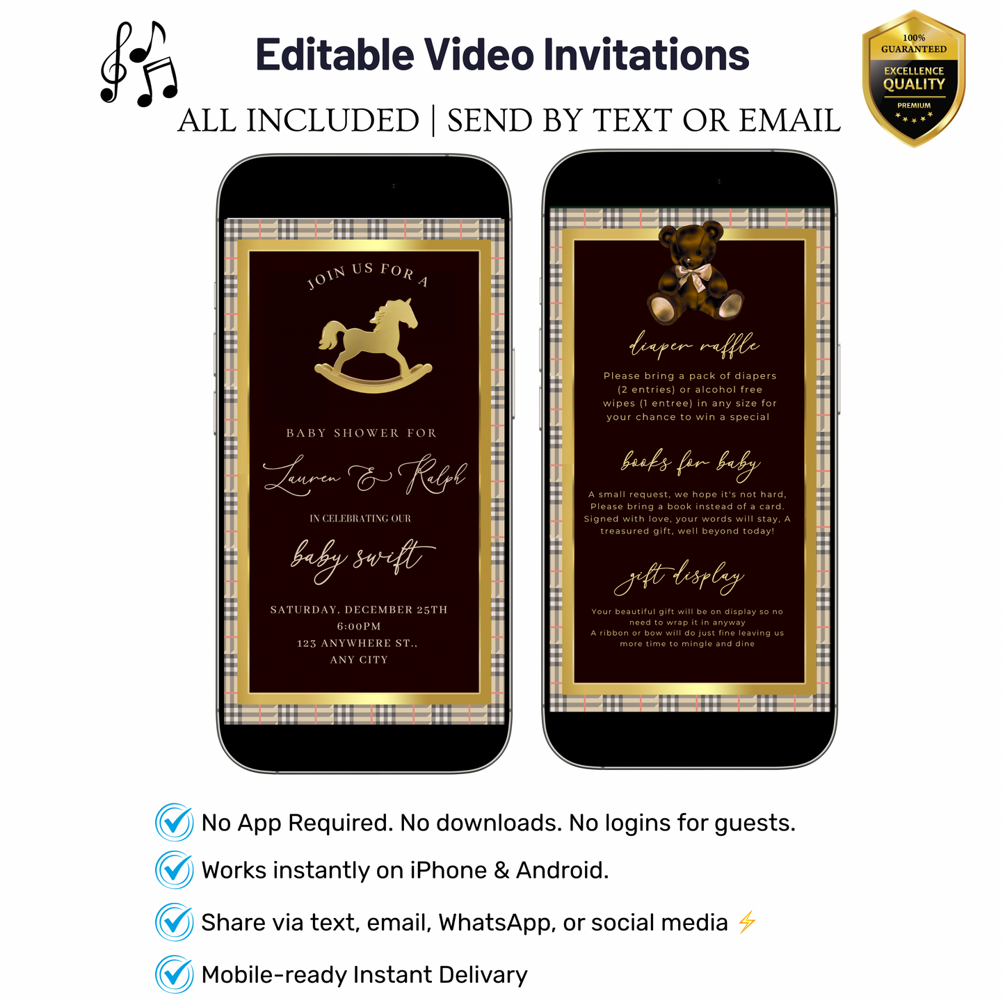 Horse Baby Shower Invitation Template Western Baby Shower Video Invite