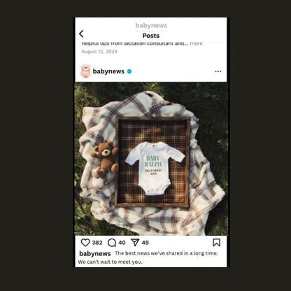 Ralph Lauren Baby Announcement - Preppy Baby Announcement - Polo Baby Reveal