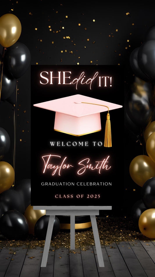 Graduation Welcome Sign - Class of 2026 Graduation Party Poster