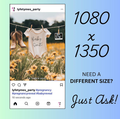 Sunflower Pregnancy Announcement Baby Reveal Sonogram Social Media Onesie on Clothesline