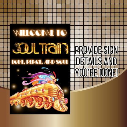 Disco Welcome Sign - Disco Ball Poster - Retro 70s Welcome Poster - Studio 54 Sign