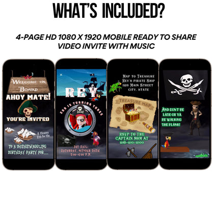 Pirate video invitation Invite | Pirates of the Caribbean themed pirate photo