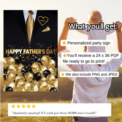 Father's Day welcome sign - Father’s Day digital download event decor