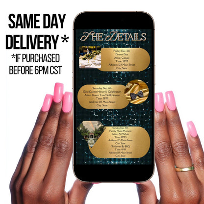 Custom Birthday Dinner Video Invitation Glamorous Birthday Invite Digital Personalized Elegant Birthday Dinner Evite Animated Glitter evite