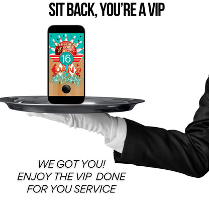 Bowling Video Invitation - Bowling Tournament Invite - Animated Bowling Birthday Party Evite