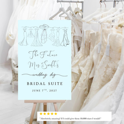 Bridal Suite sign - Wedding Day Welcome Sign - Bride entrance poster - Bridesmaid's Wedding Suite Sign