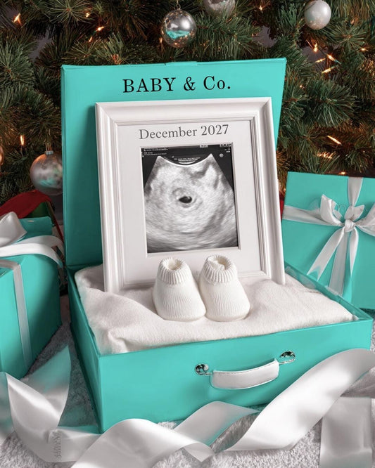 Tiffany and Co. Pregnancy Announcement - Baby Reveal Social Media - Sonogram Picture Announcement - Digital Baby Reveal