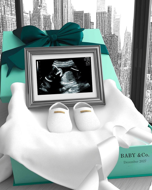 Tiffany and Co. Pregnancy Announcement - Baby Reveal Social Media - Sonogram Picture Announcement - Digital Baby Reveal