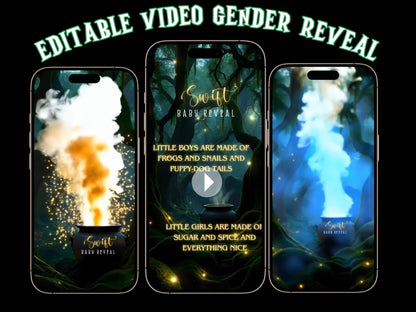 Halloween We're Having a Boy Gender Reveal Video - Blue cauldron smoke its a Boo-y Animated spooky gender reveal