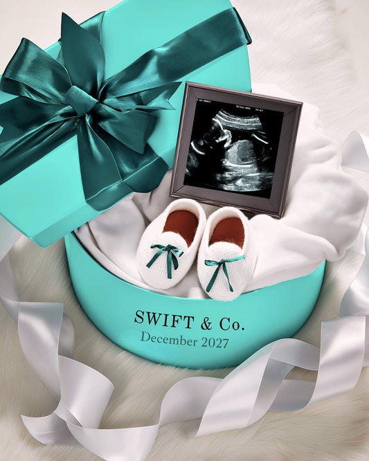 Tiffany and Co. Pregnancy Announcement - Baby Reveal Social Media - Sonogram Picture Announcement - Digital Baby Reveal