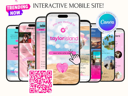 Love Island Bachelorette Trip Interactive Website Digital Itinerary Mobile RSVP