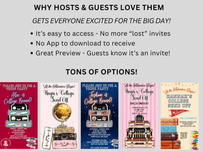 College Send Off Video Invite - Customized Graduate Trunk Party - College Farewell Evite