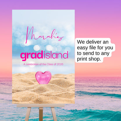 Love Island Welcome Sign - Love in the Villa printable poster - Any occasion -  Bach Island digital download event signage