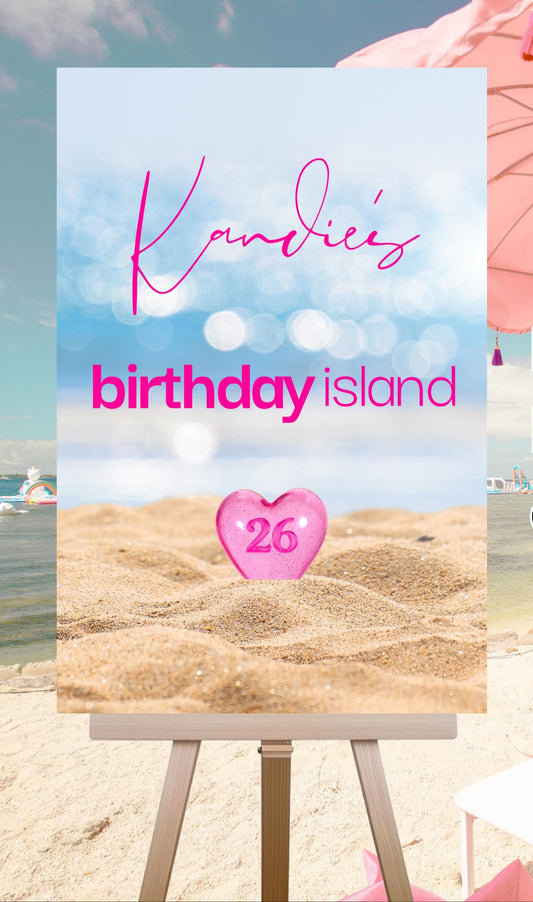 Love Island Welcome Sign - Love in the Villa printable poster - Any occasion -  Bach Island digital download event signage