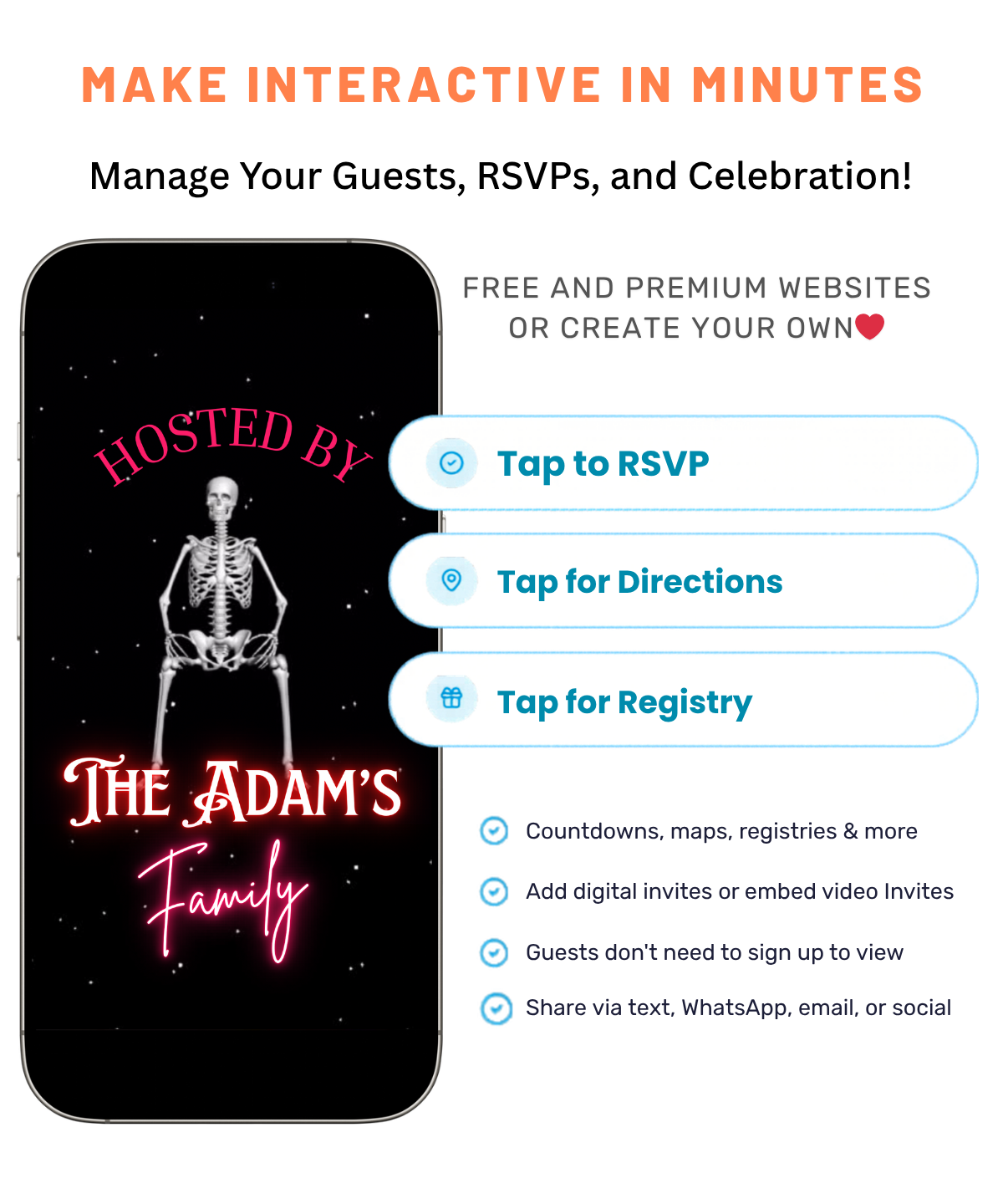 Halloween Skeleton Video Invitation