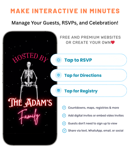 Halloween Skeleton Video Invitation