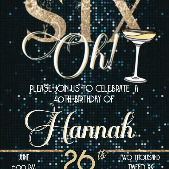 Champagne Disco Night Digital Video Invitation