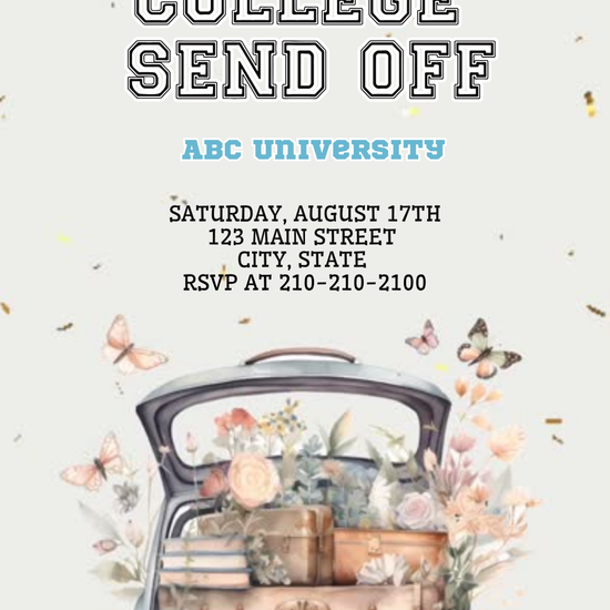 Floral Adventure Drive Digital Video Invitation