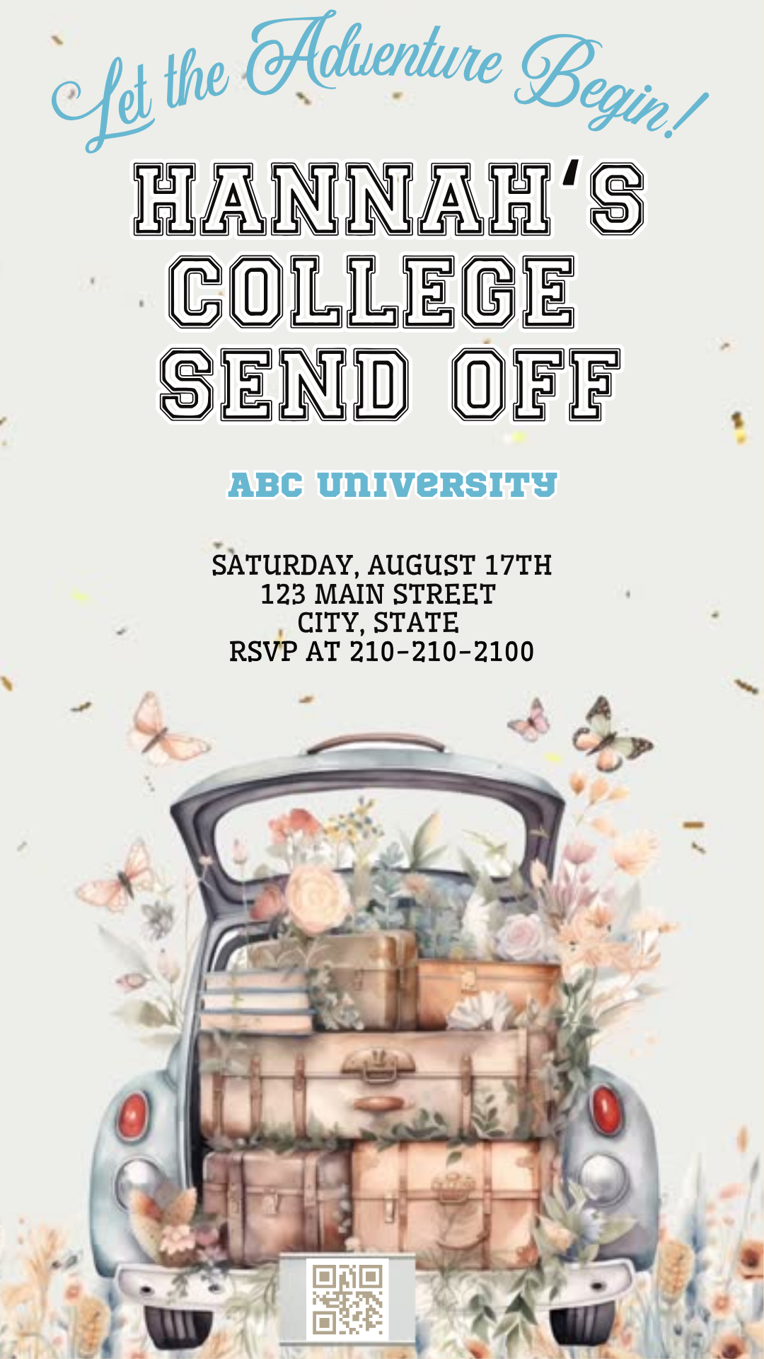 Floral Adventure Drive Digital Video Invitation