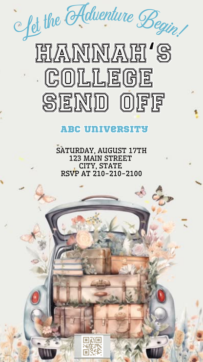 Floral Adventure Drive Digital Video Invitation