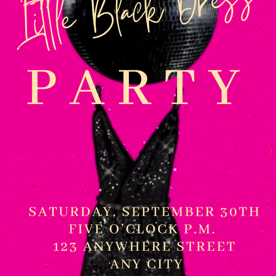 Little Black Dress Theme Video Invitation