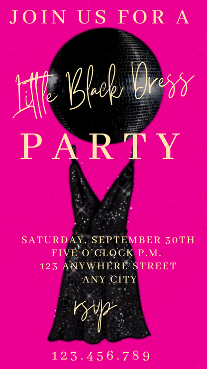Little Black Dress Theme Video Invitation