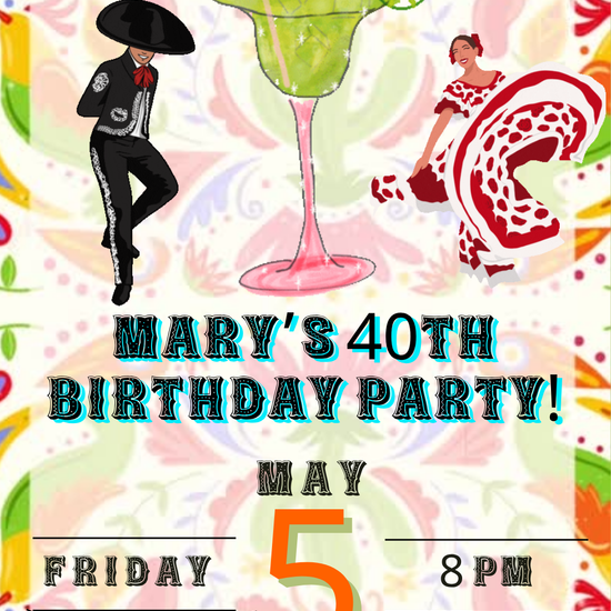 Mexican Party Style Video Invitation