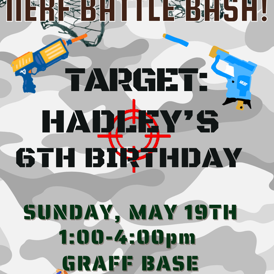 Camouflage Battle Game Video Invitation