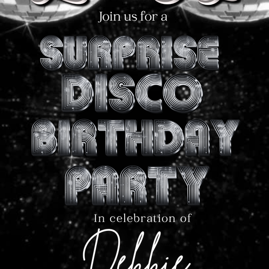 Retro Silver Disco Video Invitation