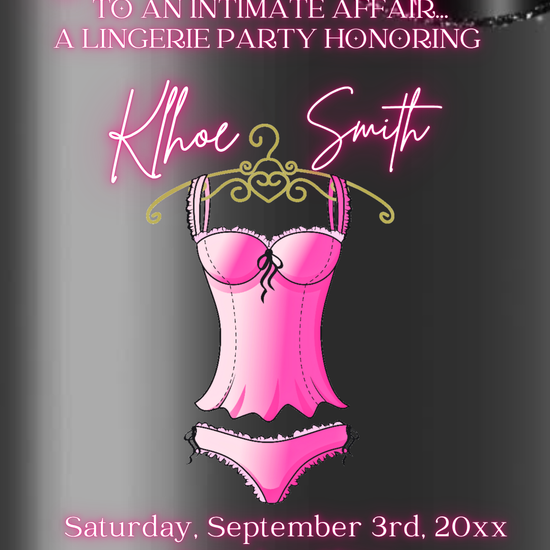 Glam Pink Lingerie Video Invitation