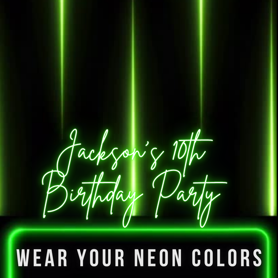 Neon Glow Jump Video Invitation