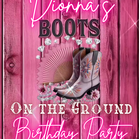Country Western Glam Video Invitation