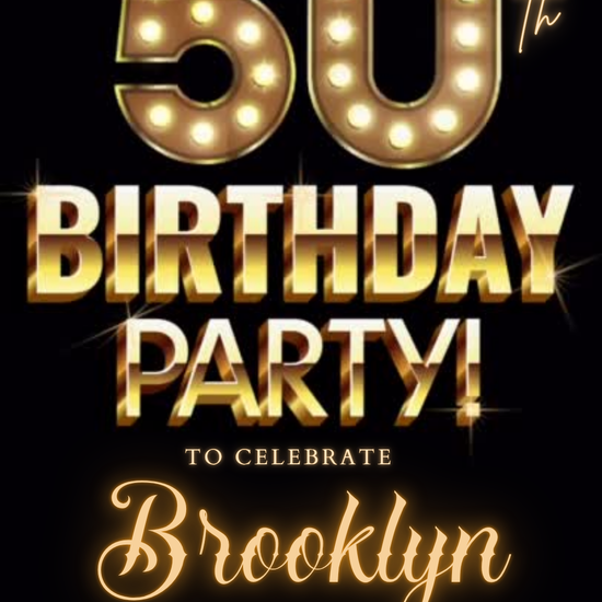 Gold Lights Marquee Video Invitation