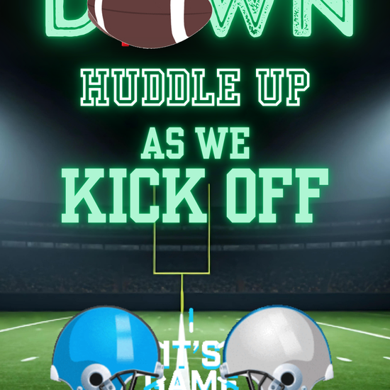 Touchdown Huddle Video Invitation | Digital Football Kickoff Invite | Editable Online Template