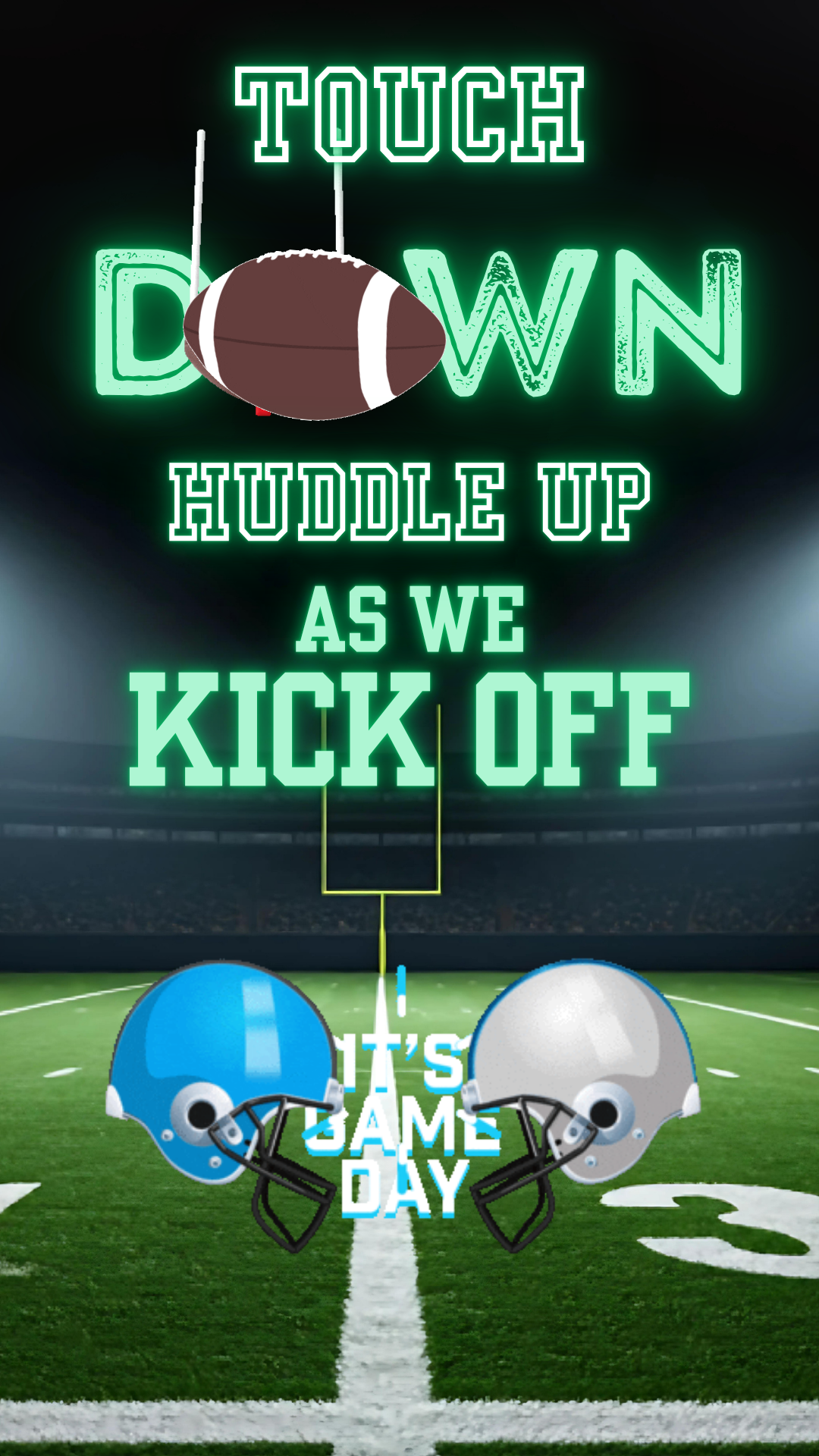 Touchdown Huddle Video Invitation | Digital Football Kickoff Invite | Editable Online Template