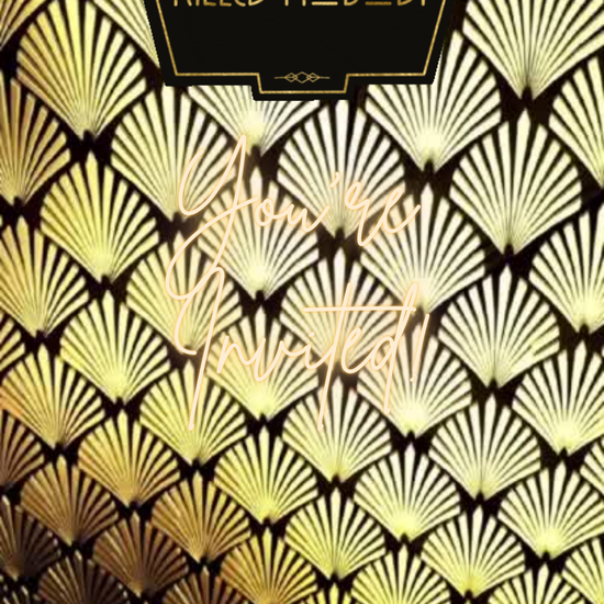 Gatsby Roaring 20’s party video invitation with art deco design