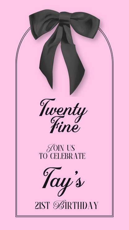 Smartphone showing colorful birthday party video invitation